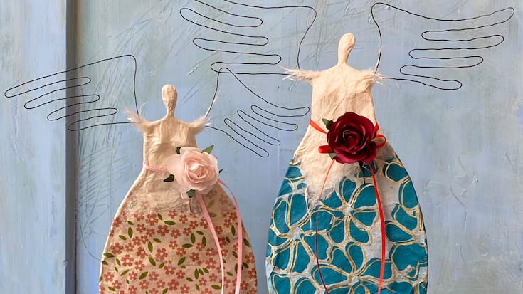 Drahtengel aus Papier