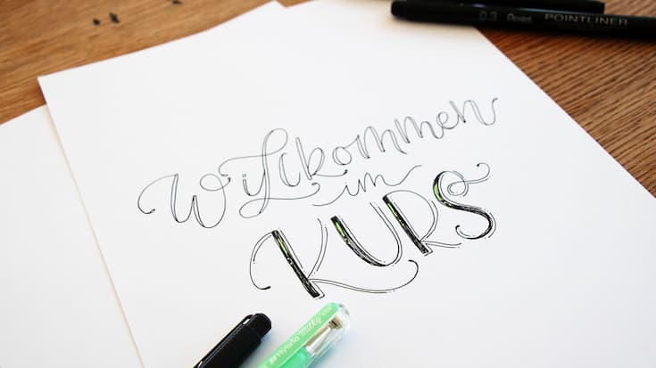 Handlettering mit Schriftvarianten