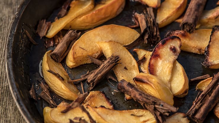 Quittenschnitze im Ofen