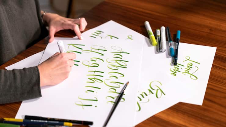 Brushpen-Lettering mit Bettina Berrut_Online-Kurs LandLiebe