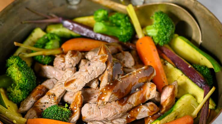 Rindfleischpfanne mit Ingwer und Kurkuma