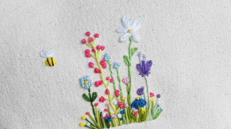 Die Kunst des Blumenstickens