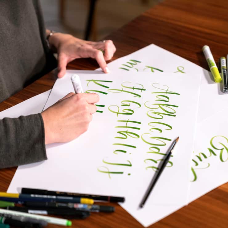 Brushpen-Lettering mit Bettina Berrut_Online-Kurs LandLiebe