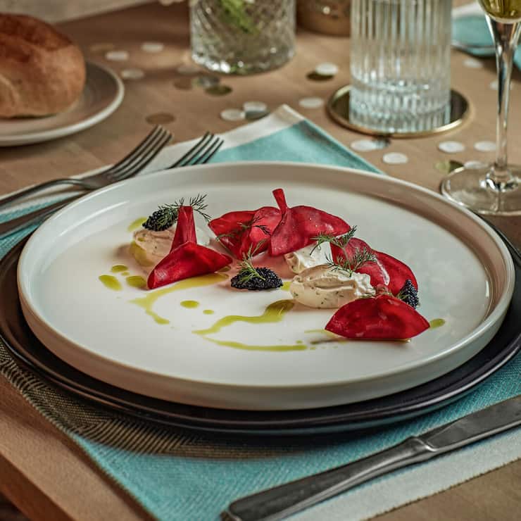 Randenravioli mit Egli-Mousse