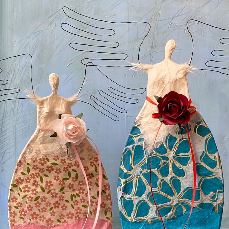 Drahtengel aus Papier