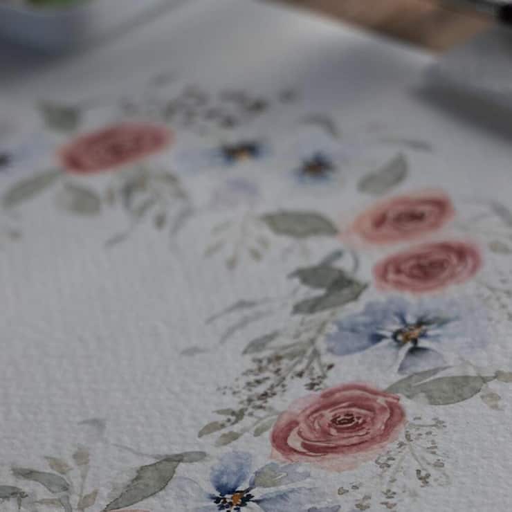 Blumen aquarellieren