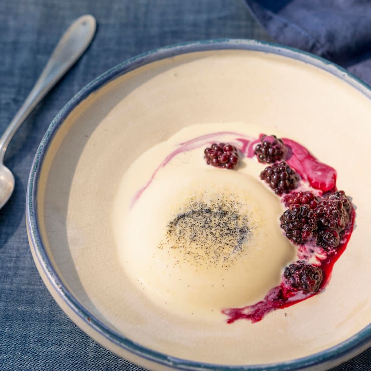 Süsslupinen Panna Cotta