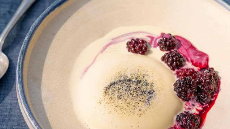 Süsslupinen Panna Cotta