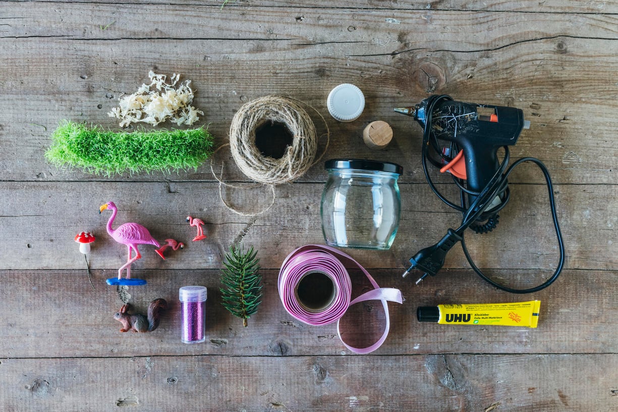 Materialliste Sandra Dangel Schneekugeln Zusatzidee