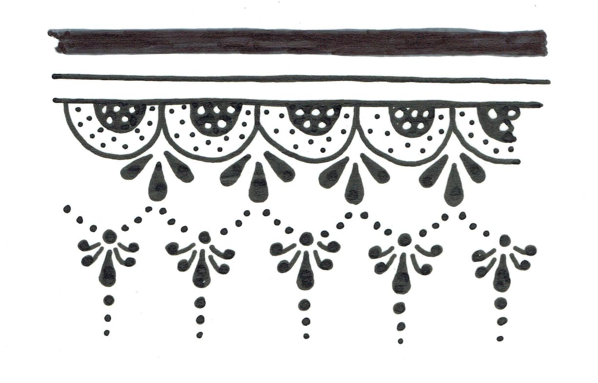 Marokkanische Ornamente skizziert