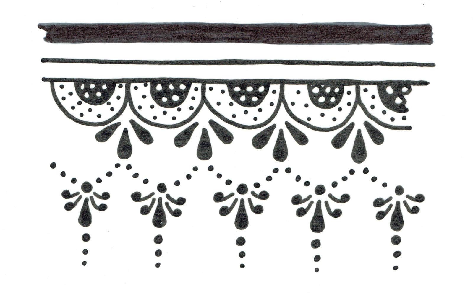 Marokkanische Ornamente skizziert