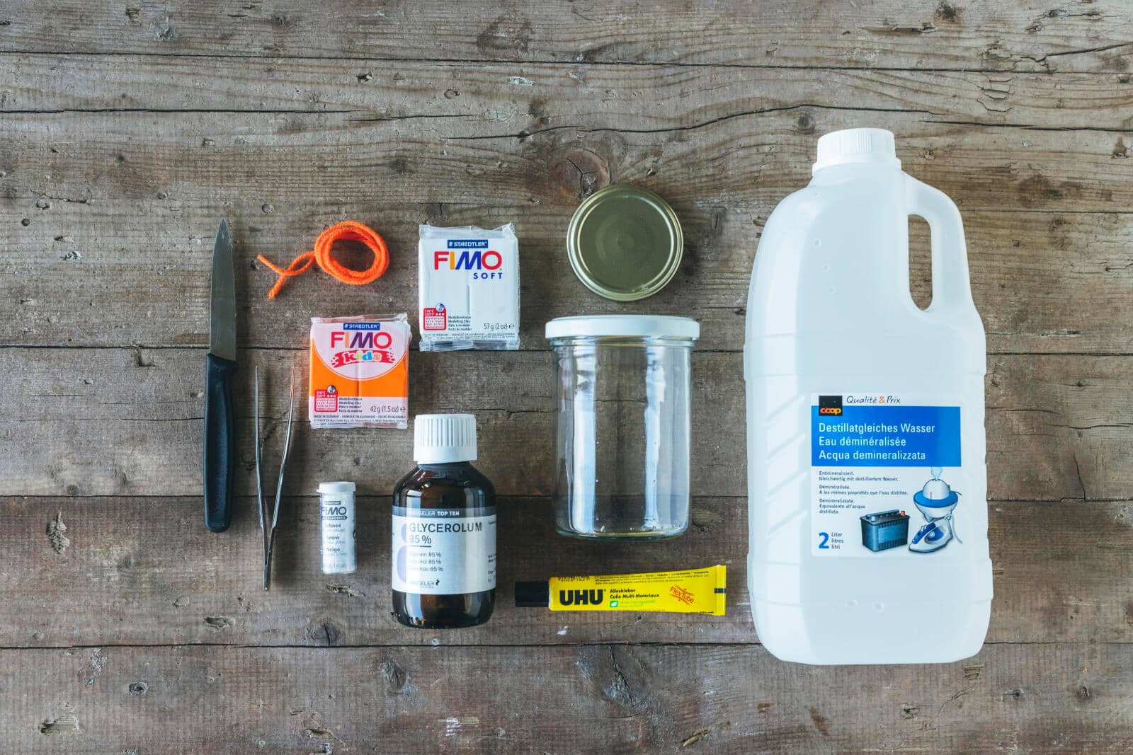 Materialliste Schneekugeln Sandra Dangel